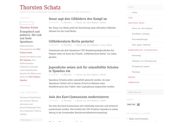 WordPress website example screenshot