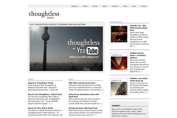 thoughtlessmusic.com site used Monochrome-pro