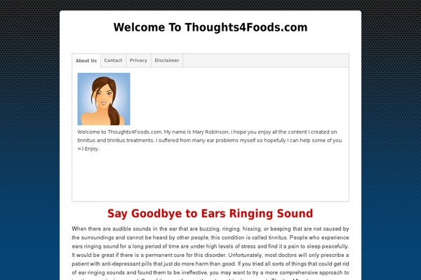 thoughts4foods.com site used Healthwp