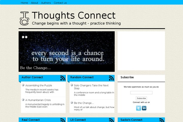 Thoughts theme site design template sample