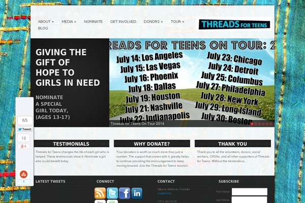 threadsforteens.org site used Child-theme