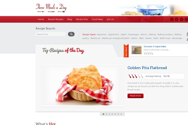 Food Recipes theme site design template sample