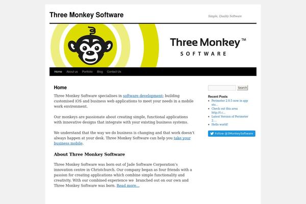 threemonkeysoftware.com site used Twenty Ten