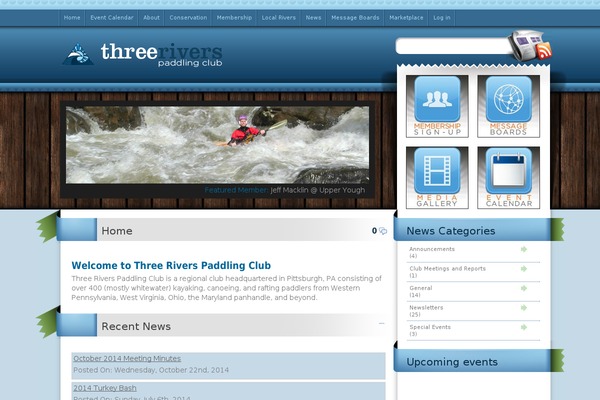 threeriverspaddlingclub.com site used Blues-wordpress-theme