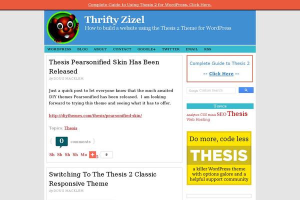 Thesis theme site design template sample