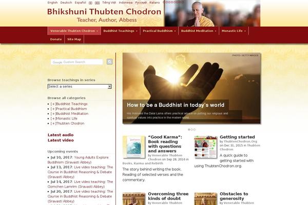 thubtenchodron.org site used Thubten-chodron