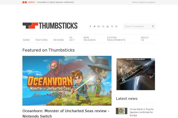 thumbsticks.com site used Uppercase-child