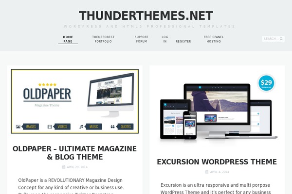 thunderthemes.net site used Tthemes