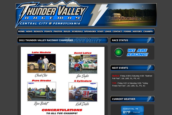 Thunder theme site design template sample