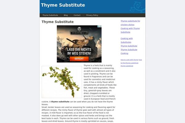 thymesubstitute.com site used Adsense_crazy