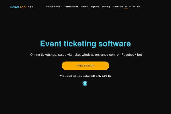 Site using Tickettool plugin