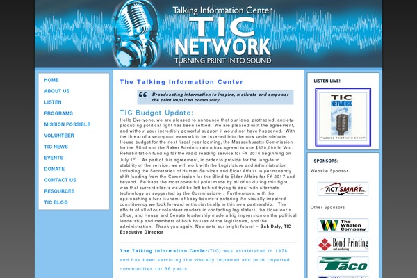 tic_network_2015 theme websites examples