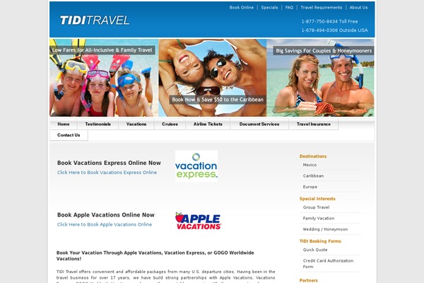 tiditravel.com site used Tidi