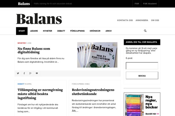 tidningenbalans.se site used Balans