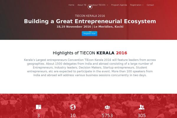 tieconkerala.org site used Tie