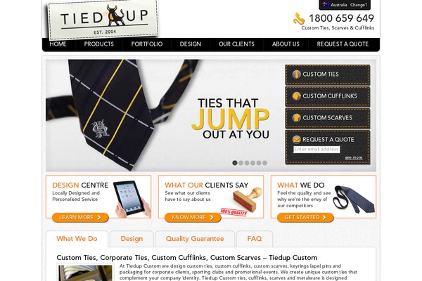 tiedupcustom.com.au site used Tiedupcustom