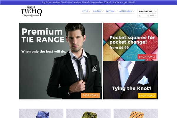 tiehq.com.au site used The Retailer