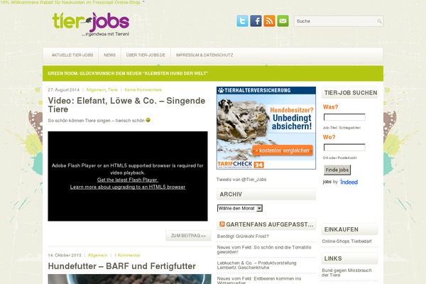 tier-jobs.de site used Linedy