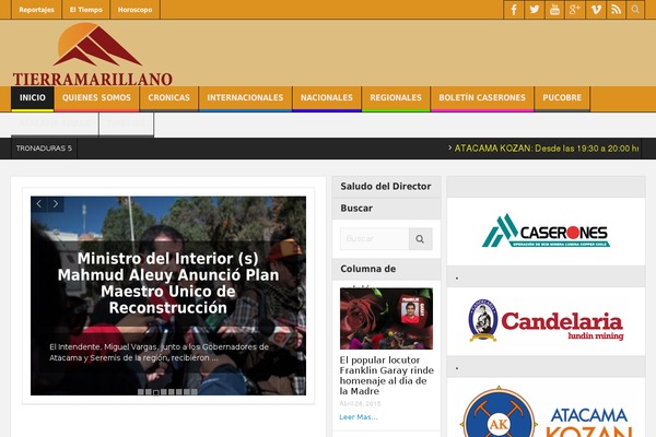 tierramarillano.cl site used Multinews_theme
