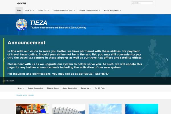 tieza.gov.ph site used Gwt-wordpress-25.3.3