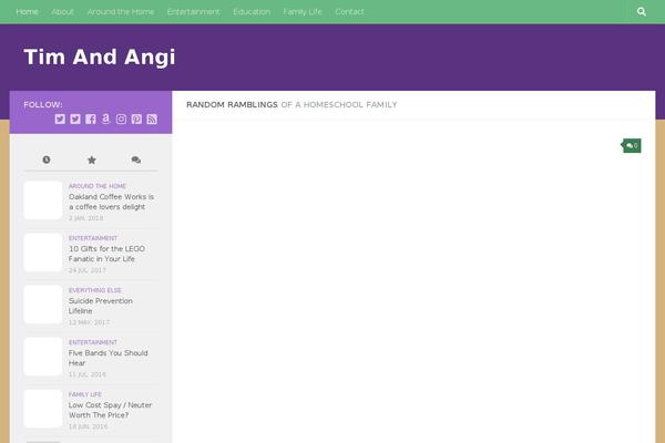 Hueman theme site design template sample