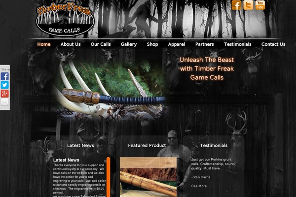 TIMBER theme site design template sample