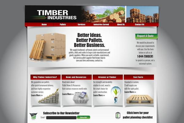 TIMBER theme site design template sample