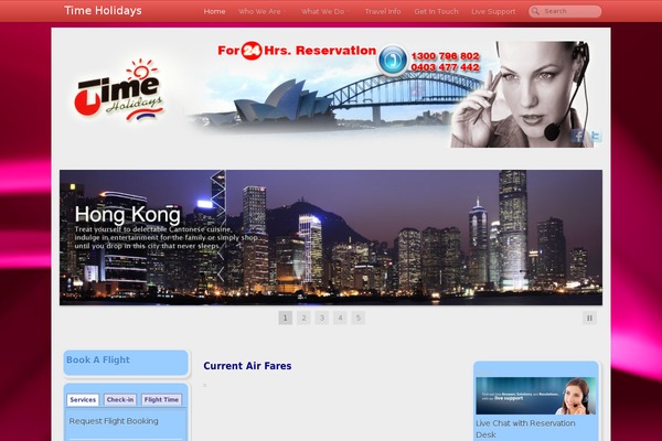 timeholidays.com.au site used Pagelines2.2.5
