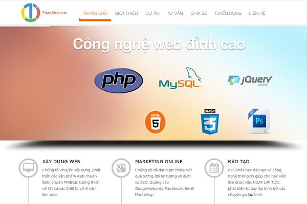 timenet.vn site used Corporative