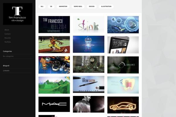 Showcase theme site design template sample