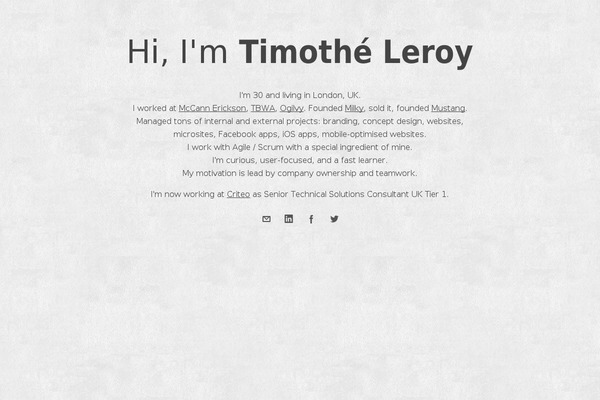 timothe-leroy.com site used Slanted