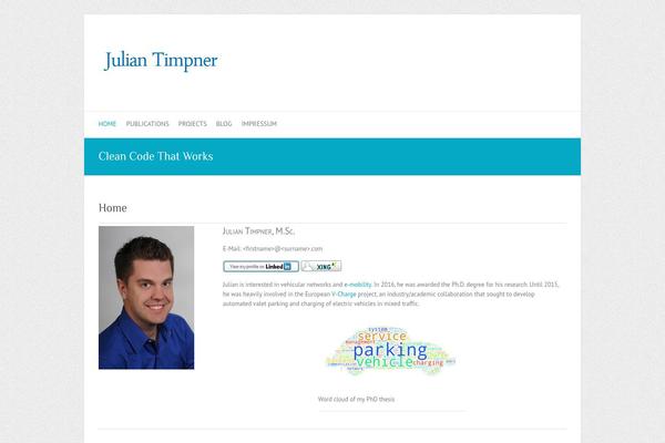 WordPress website example screenshot
