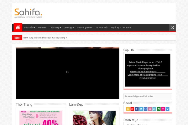 Sahifa theme site design template sample