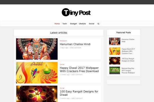 tinypost.co site used GeneratePress