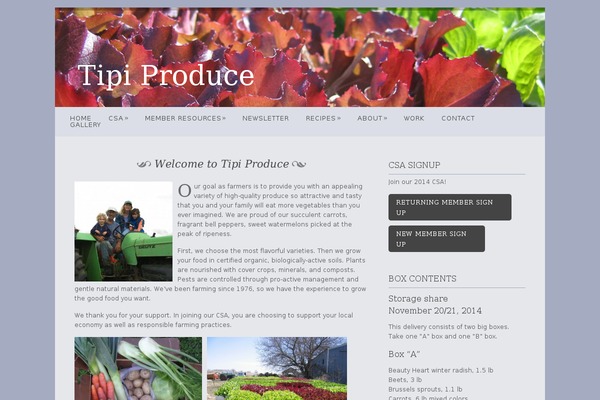 tipiproduce.com site used Tipi-produce