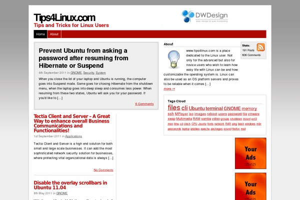 WordPress website example screenshot