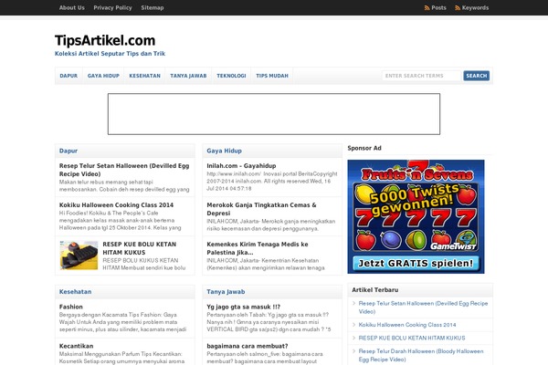 WordPress website example screenshot
