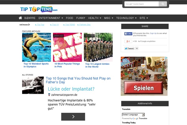tiptoptens.com site used Localedition