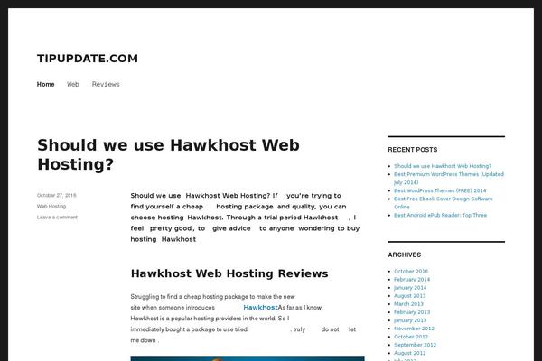 Twenty Sixteen theme site design template sample