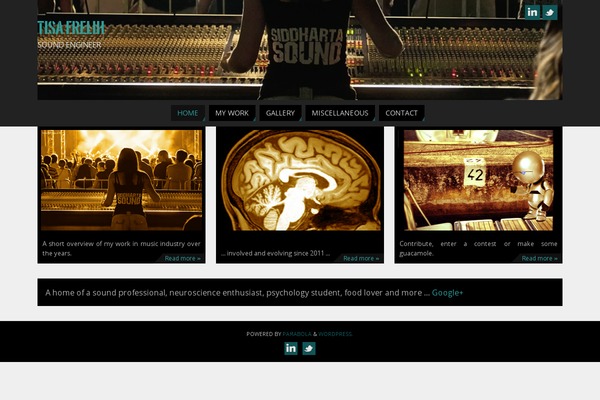 Parabola theme site design template sample