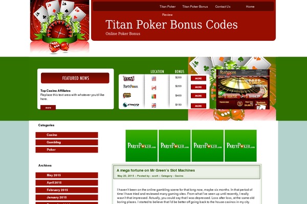 WordPress website example screenshot