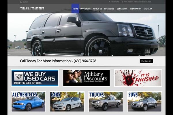 titanautomotive.com site used Automotive Car Dealership Business WordPress Theme