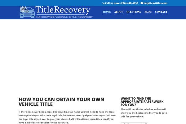 titlerecovery.com site used Cartitles.com