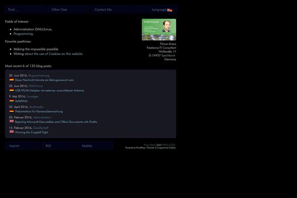 WordPress website example screenshot