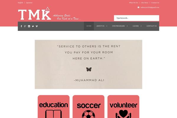 tmksoccer.org site used Charityhub-v1-01