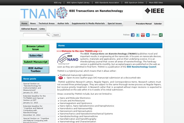 tnano.org site used Ieee-dci