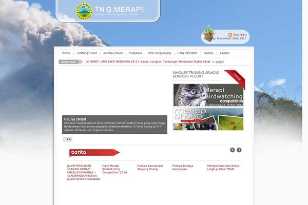 tngunungmerapi.org site used Merapi-baru