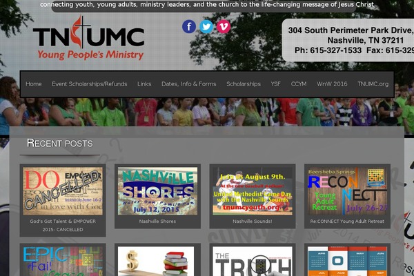 tnumcyouth.org site used Sixteen Plus