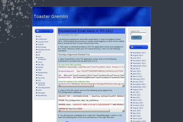 toastergremlin.com site used Blogtoaster_final