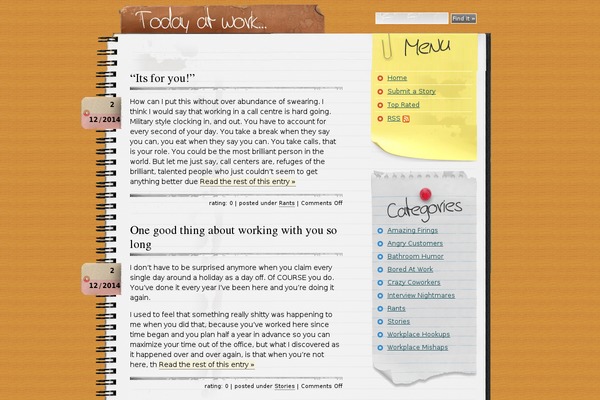 Notepad Chaos theme site design template sample